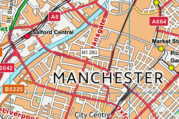 M3 2BQ map - OS VectorMap District (Ordnance Survey)