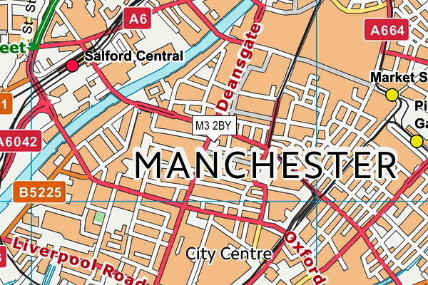 M3 2BY map - OS VectorMap District (Ordnance Survey)