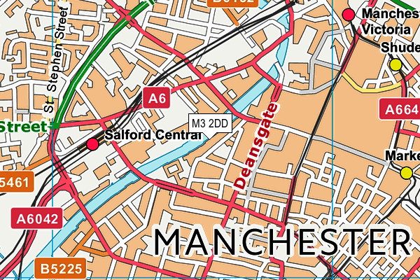 M3 2DD map - OS VectorMap District (Ordnance Survey)