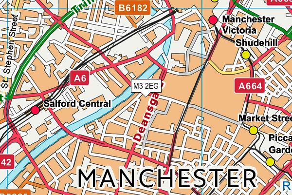 Energie Fitness (Deansgate Manchester) (Closed) map (M3 2EG) - OS VectorMap District (Ordnance Survey)