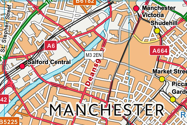 M3 2EN map - OS VectorMap District (Ordnance Survey)