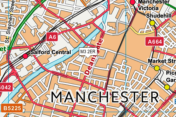 M3 2ER map - OS VectorMap District (Ordnance Survey)