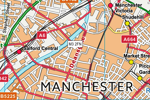 M3 2FN map - OS VectorMap District (Ordnance Survey)