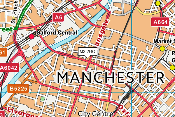 M3 2GQ map - OS VectorMap District (Ordnance Survey)