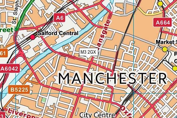 M3 2GX map - OS VectorMap District (Ordnance Survey)