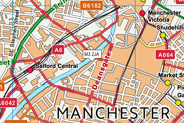 M3 2JA map - OS VectorMap District (Ordnance Survey)