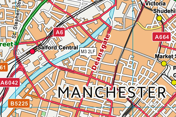 M3 2LF map - OS VectorMap District (Ordnance Survey)