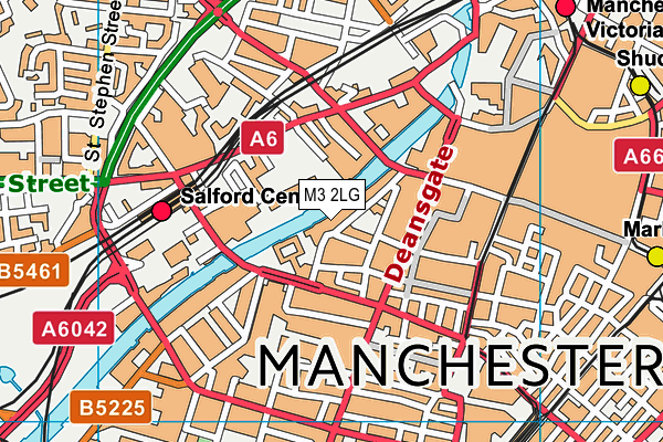 M3 2LG map - OS VectorMap District (Ordnance Survey)