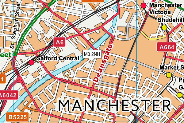 M3 2NH map - OS VectorMap District (Ordnance Survey)