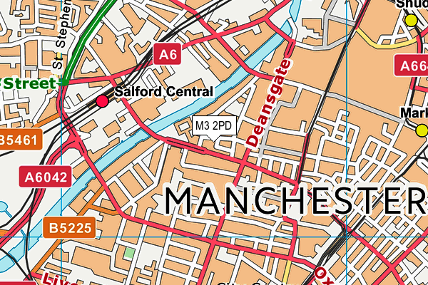 M3 2PD map - OS VectorMap District (Ordnance Survey)