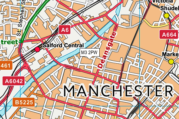 M3 2PW map - OS VectorMap District (Ordnance Survey)