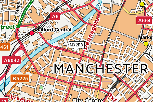 M3 2RB map - OS VectorMap District (Ordnance Survey)