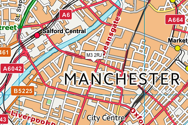 M3 2RJ map - OS VectorMap District (Ordnance Survey)