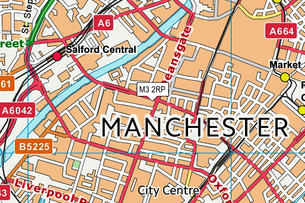 M3 2RP map - OS VectorMap District (Ordnance Survey)