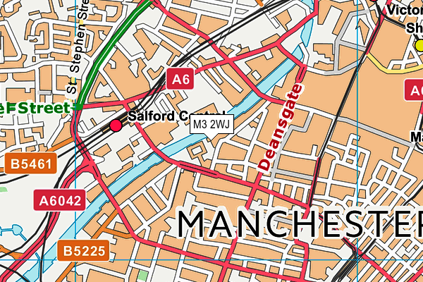 M3 2WJ map - OS VectorMap District (Ordnance Survey)