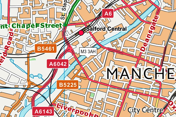 M3 3AH map - OS VectorMap District (Ordnance Survey)