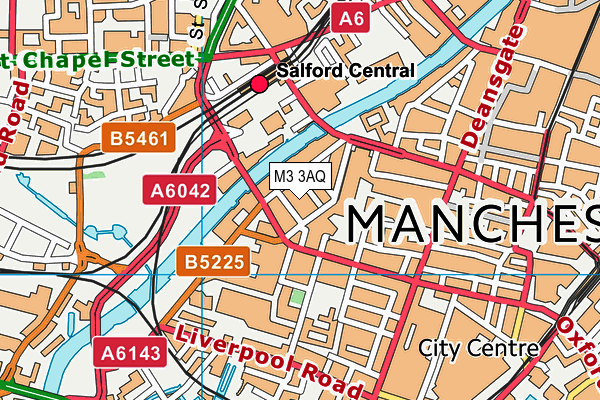 M3 3AQ map - OS VectorMap District (Ordnance Survey)