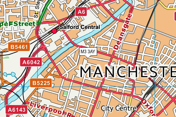 M3 3AY map - OS VectorMap District (Ordnance Survey)