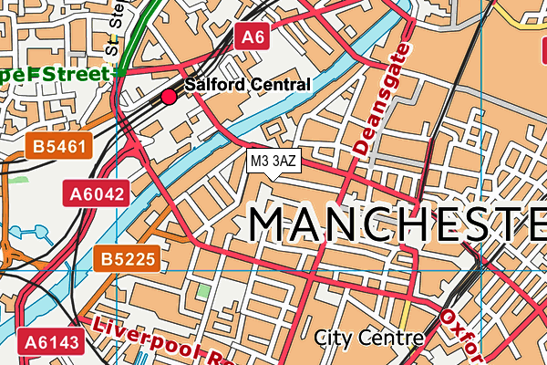 M3 3AZ map - OS VectorMap District (Ordnance Survey)