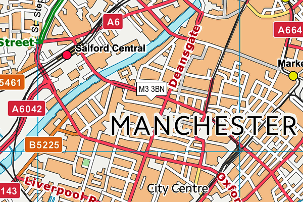 M3 3BN map - OS VectorMap District (Ordnance Survey)