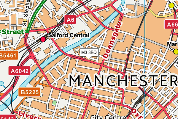 M3 3BQ map - OS VectorMap District (Ordnance Survey)