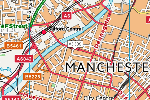 M3 3DS map - OS VectorMap District (Ordnance Survey)