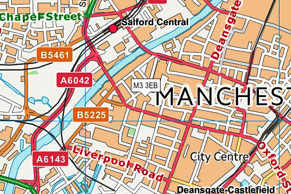 M3 3EB map - OS VectorMap District (Ordnance Survey)