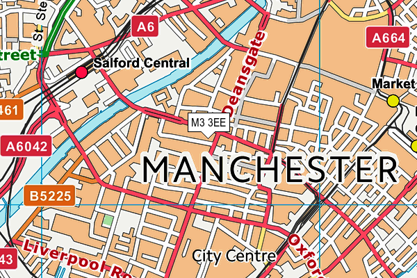 M3 3EE map - OS VectorMap District (Ordnance Survey)