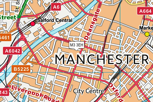 M3 3EH map - OS VectorMap District (Ordnance Survey)