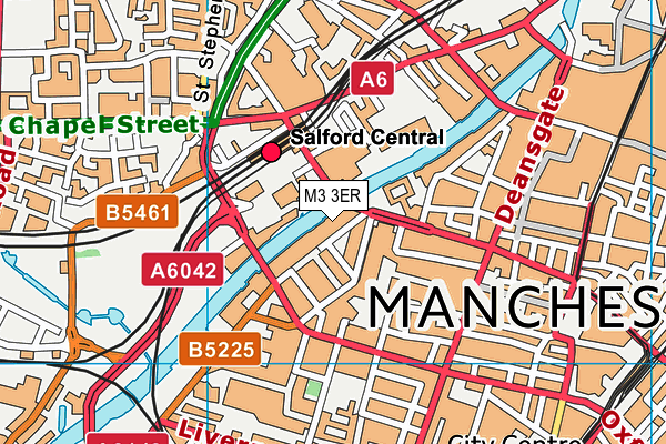 M3 3ER map - OS VectorMap District (Ordnance Survey)