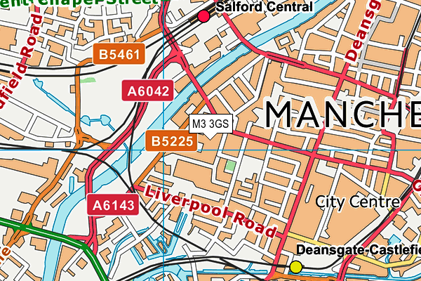 M3 3GS map - OS VectorMap District (Ordnance Survey)