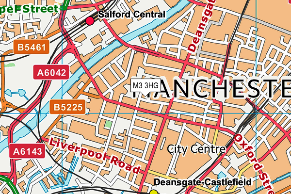 M3 3HG map - OS VectorMap District (Ordnance Survey)