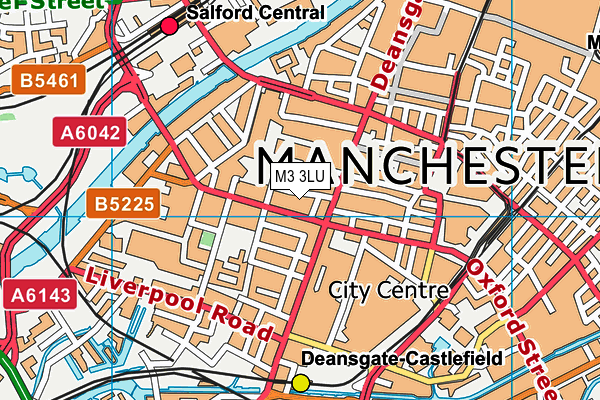 M3 3LU map - OS VectorMap District (Ordnance Survey)