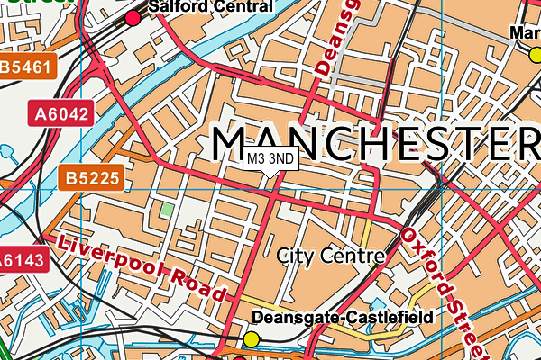 M3 3ND map - OS VectorMap District (Ordnance Survey)