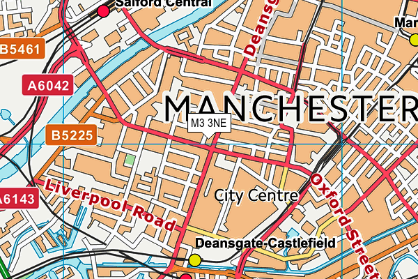 M3 3NE map - OS VectorMap District (Ordnance Survey)