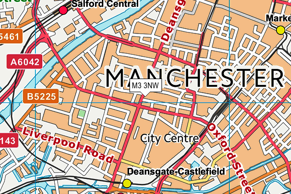 M3 3NW map - OS VectorMap District (Ordnance Survey)