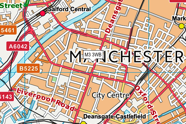 M3 3WB map - OS VectorMap District (Ordnance Survey)