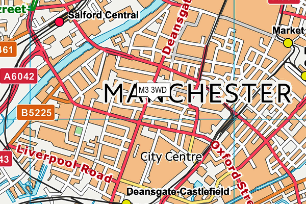 M3 3WD map - OS VectorMap District (Ordnance Survey)