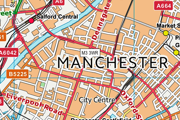 M3 3WR map - OS VectorMap District (Ordnance Survey)