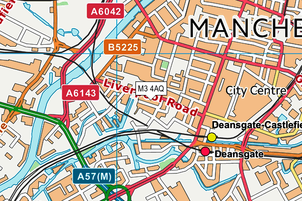 M3 4AQ map - OS VectorMap District (Ordnance Survey)