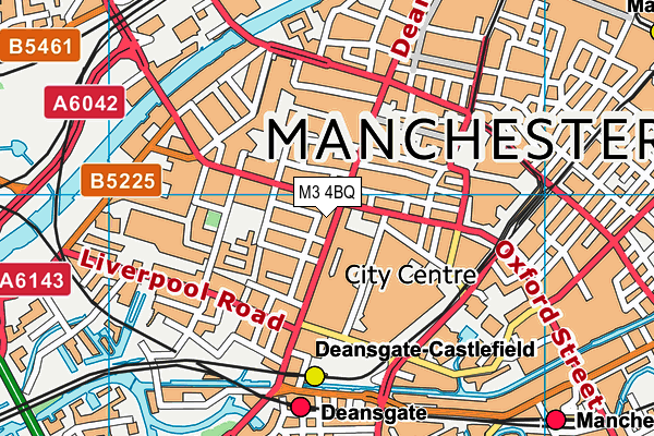 M3 4BQ map - OS VectorMap District (Ordnance Survey)