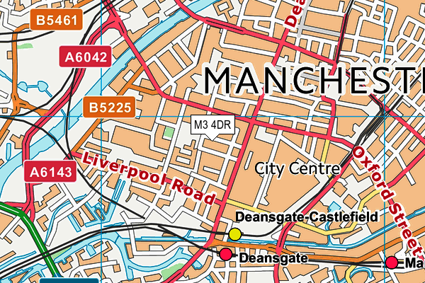 M3 4DR map - OS VectorMap District (Ordnance Survey)