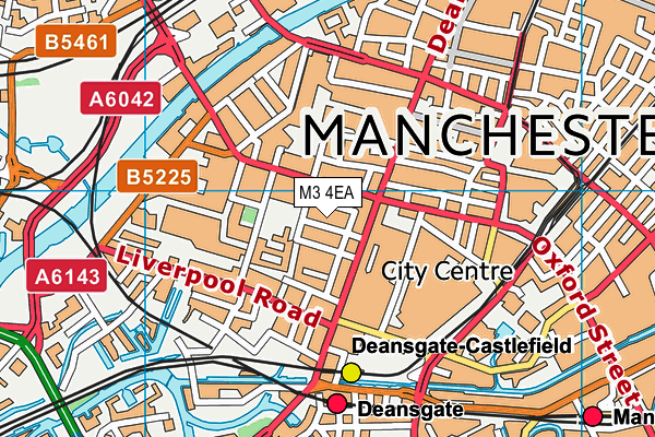 M3 4EA map - OS VectorMap District (Ordnance Survey)