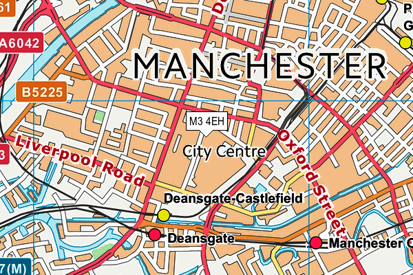 M3 4EH map - OS VectorMap District (Ordnance Survey)