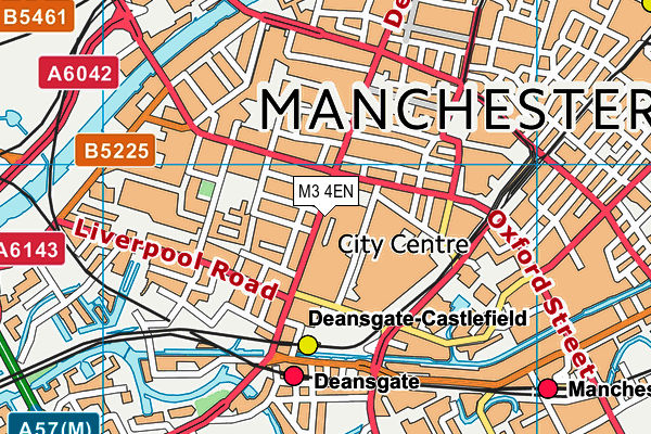 M3 4EN map - OS VectorMap District (Ordnance Survey)