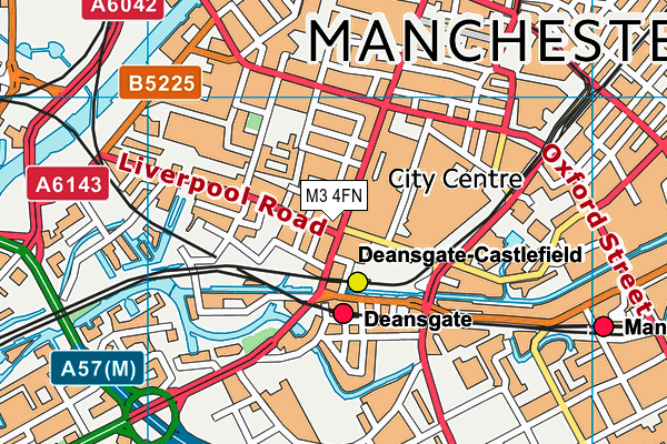 M3 4FN map - OS VectorMap District (Ordnance Survey)