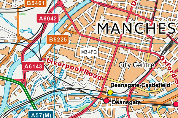 M3 4FQ map - OS VectorMap District (Ordnance Survey)