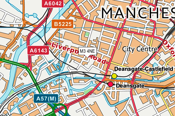 M3 4NE map - OS VectorMap District (Ordnance Survey)