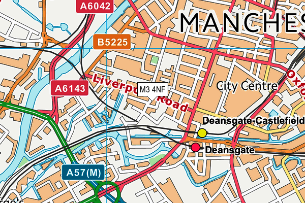M3 4NF map - OS VectorMap District (Ordnance Survey)