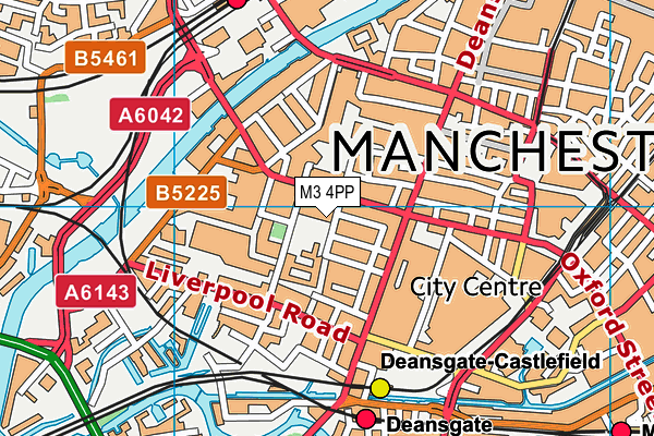 M3 4PP map - OS VectorMap District (Ordnance Survey)